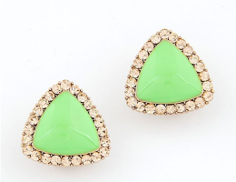 Neon Green Stud Earrings